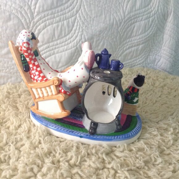 Vtg. Signed Maxine/Floyd Rocking Chair T-light Holder; Nostalgic, Funny, Iconic - Picture 7 of 9